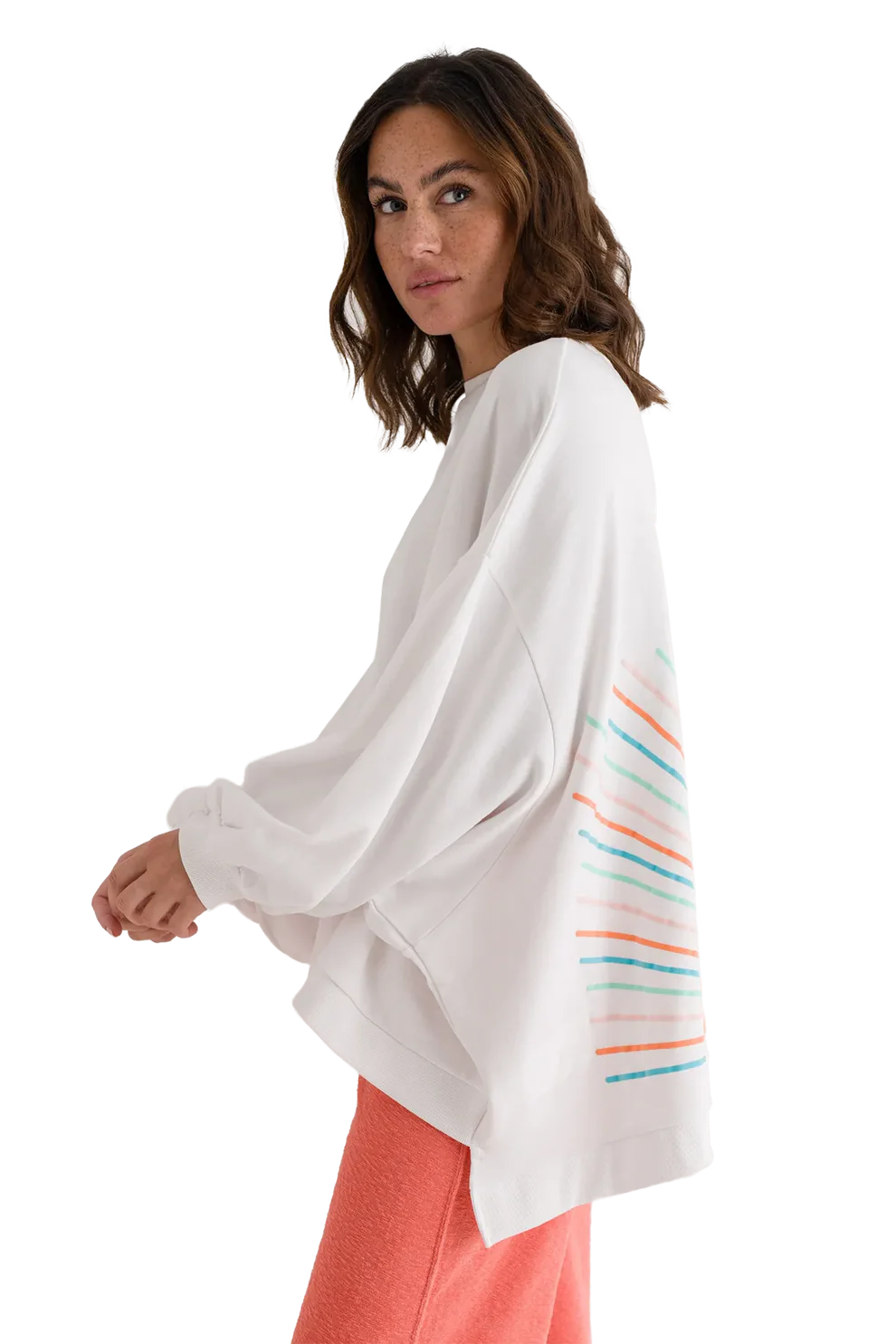 LOVE JOY VICTORY - OVERSIZE-SWEATSHIRT MIT IZAR-PRINT