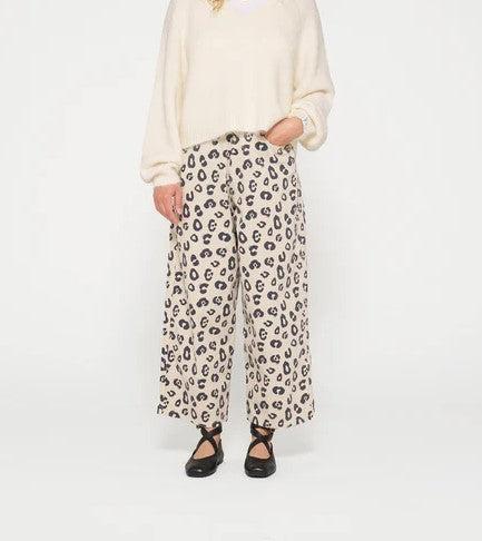 10DAYS Wide Twill Pants Leopard